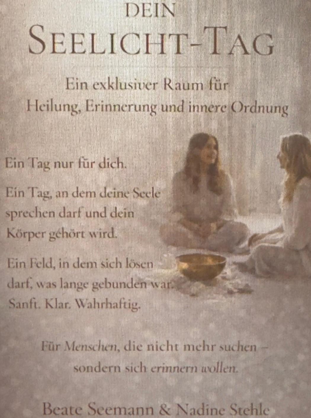 Dein SEELENlicht Tag – ein Tag mit uns nur für DICH✨ CH-Bern